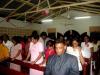 The congregation at a church dedicated just outside of Georgetown